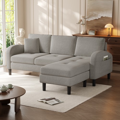 Shape corner sofa linen - l,