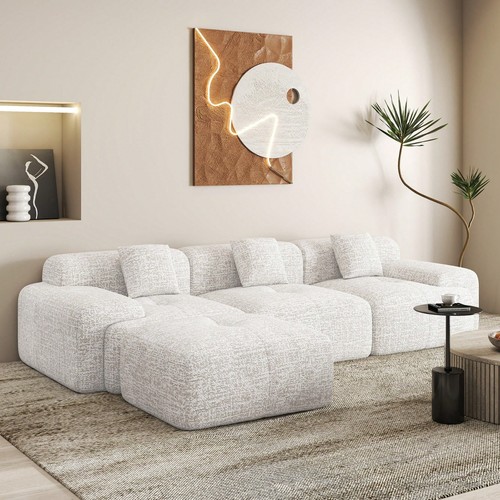 Shaped modular sofa chenille - l-shaped,