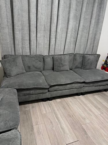Grey corduroy sofa - grey, more