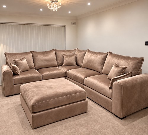 Plush mink shape corner sofa - plush,