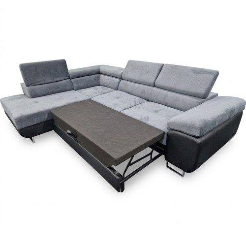 Anton corner sofa bed fabric - bed, l