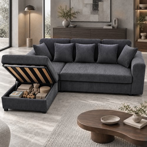 Shaped corner sofa - corner,
