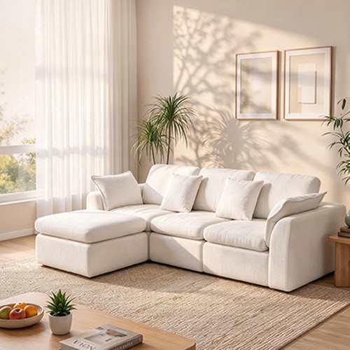 Shaped large seater sofa - 4,