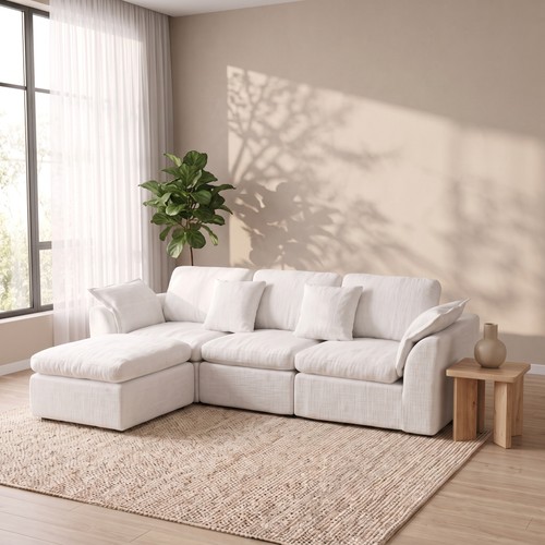 Shaped large seater sofa - large,